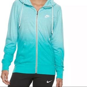 NEW Nike ombré blue hooded jacket